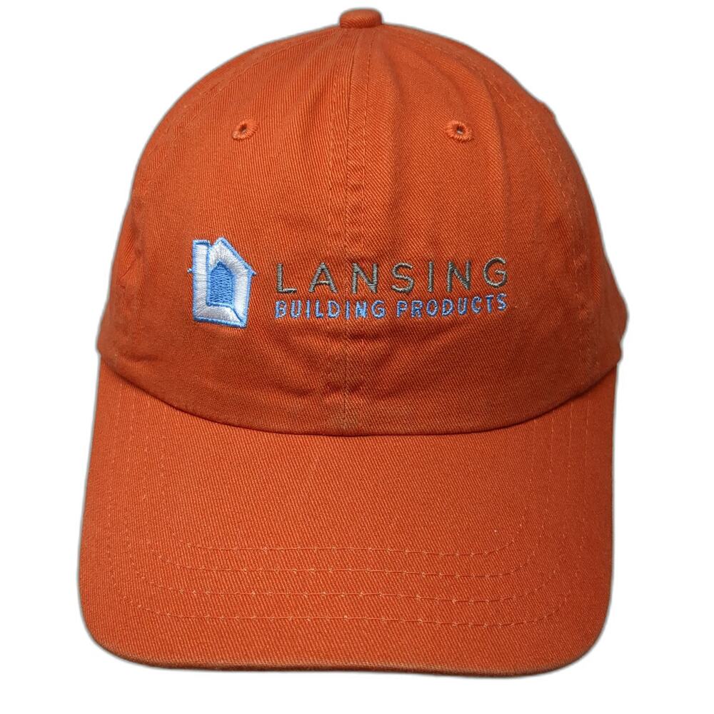 Lansing Building Products Celect Orange One Size Baseball Cap Hat Slideback